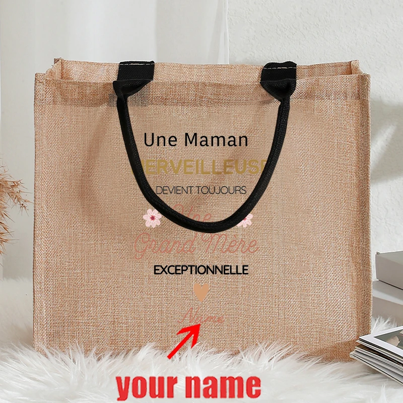 Personalized Name Flower Heart Exceptional Patterns Jute Tote with Hand Shopping Bag Grand Mother Mother's Day Christmas Gifts
Personalized Name Flower Heart Exceptional Patterns Jute Tote with Hand Shopping Bag Grand Mother Mother's Day Christmas Gifts