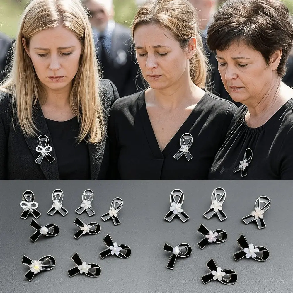 Portable Memorial Black Ribbon Brooch Souvenir Queen Mother Black Badge Pin Black Alloy Badge Accessory Dress Coat Accessories
Portable Memorial Black Ribbon Brooch Souvenir Queen Mother Black Badge Pin Black Alloy Badge Accessory Dress Coat Accessories