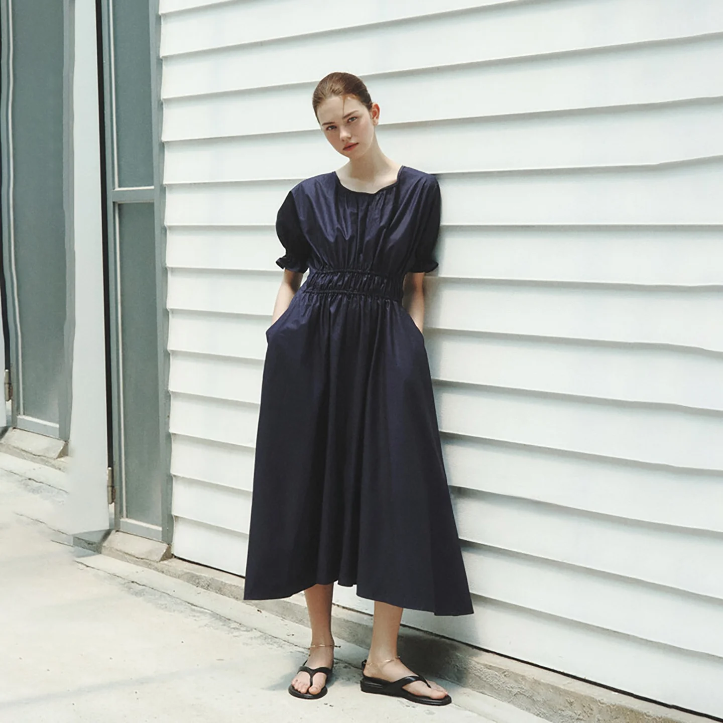 Korean Style Elastic Waist Dress round Neck Tie Waist Gown Slimming A-Line Skirt Casual Short Sleeve Pleated Long Dress
Korean Style Elastic Waist Dress round Neck Tie Waist Gown Slimming A-Line Skirt Casual Short Sleeve Pleated Long Dress