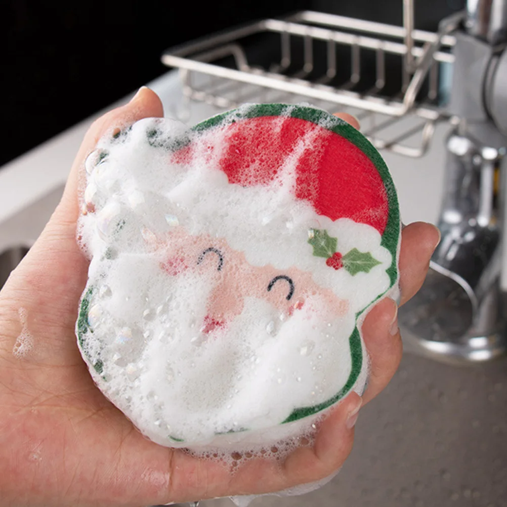 2pcs Cleaning Dishwashing Sponge Kitchen Scrubbers Cartoon Print Christmas Pan Bowl Cup Easy Use Stable Material
2pcs Cleaning Dishwashing Sponge Kitchen Scrubbers Cartoon Print Christmas Pan Bowl Cup Easy Use Stable Material