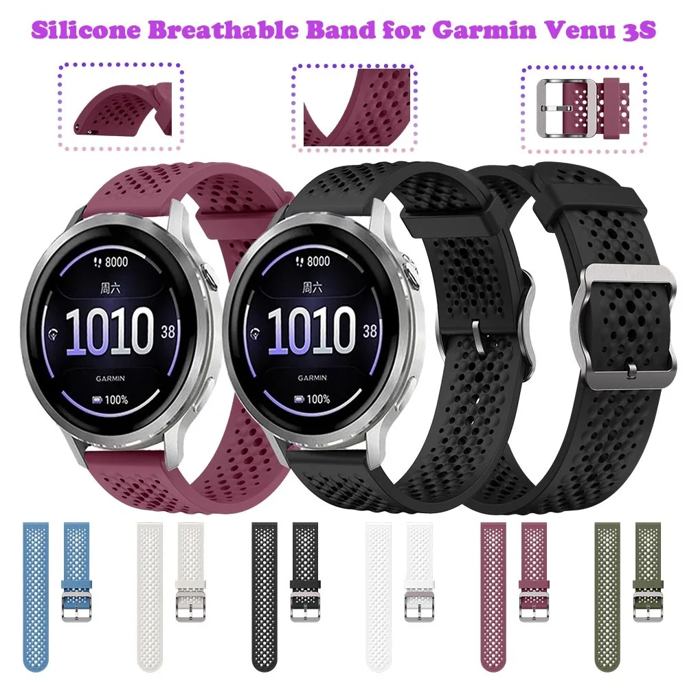 Breathable Silicone Band for Garmin Venu 3S Strap 18mm Universal Sport Quick Release Adjustable Strap for Garmin Venu 3S Strap
Breathable Silicone Band for Garmin Venu 3S Strap 18mm Universal Sport Quick Release Adjustable Strap for Garmin Venu 3S Strap