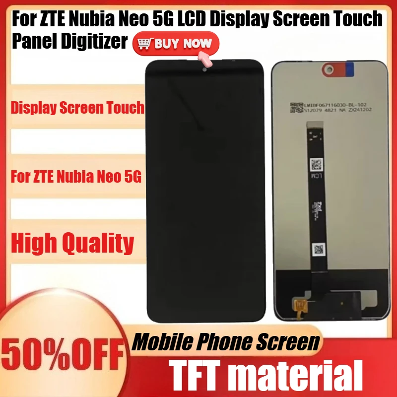 New TFT for ZTE Nubia Neo 5G LCD Display Screen Touch Panel Digitizer for ZTE Nubia Neo2 5G Display with Frame
New TFT for ZTE Nubia Neo 5G LCD Display Screen Touch Panel Digitizer for ZTE Nubia Neo2 5G Display with Frame