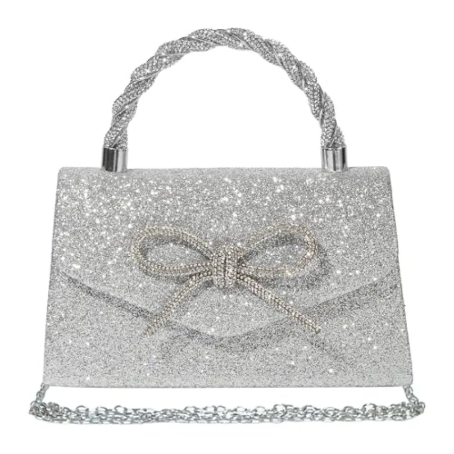 LJMBOEN Women Evening Bag Sparkly Bow Clutch Purses Wedding Glitter Rhinestone Clutch Bags Dressy Handbags for Party, Prom
LJMBOEN Women Evening Bag Sparkly Bow Clutch Purses Wedding Glitter Rhinestone Clutch Bags Dressy Handbags for Party, Prom