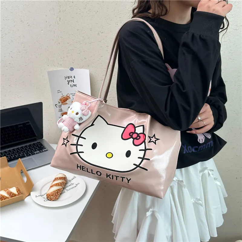 Большая сумка Sanrio Kt Cat, корейская версия, с милым мультяшным принтом, вместительная сумка-тоут, сумка для покупок, сумка через плечо
Большая сумка Sanrio Kt Cat, корейская версия, с милым мультяшным принтом, вместительная сумка-тоут, сумка для покупок, сумка через плечо
