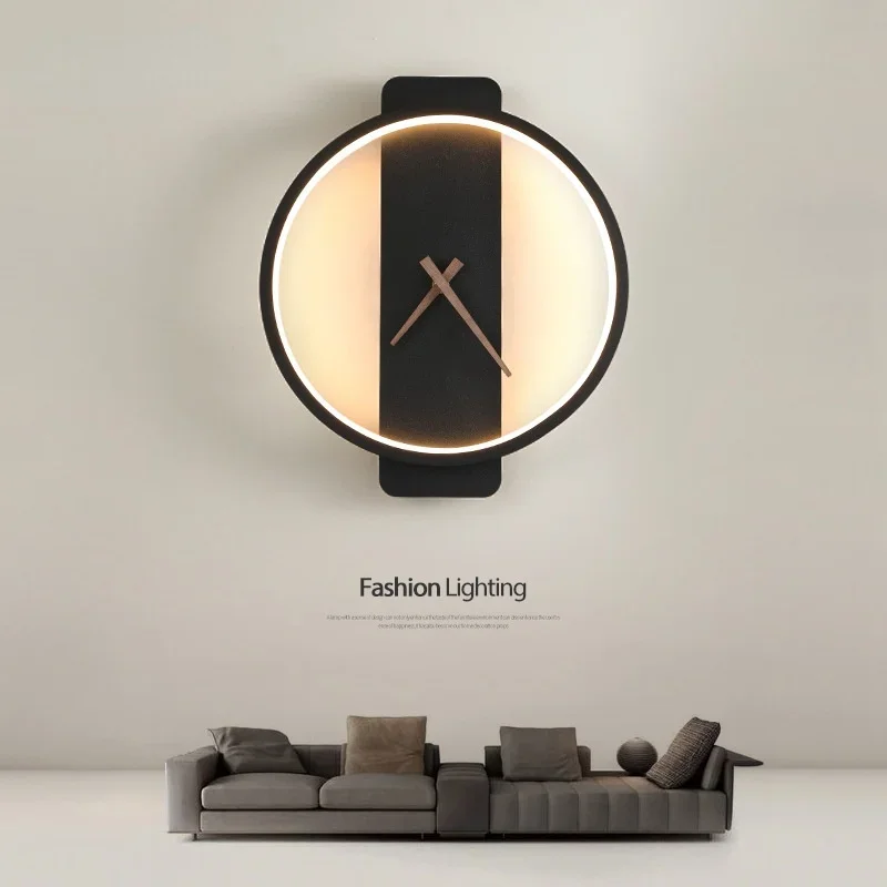 LED Wall Lamp With Clock Nordic Luxury Simple and Modern For Hotel Bedside Living Room Square/round Light Fixture
LED Wall Lamp With Clock Nordic Luxury Simple and Modern For Hotel Bedside Living Room Square/round Light Fixture
