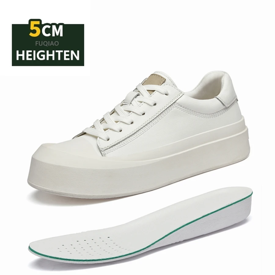 Men's Height Increase Genuine Leather Thick Sole White Sneakers Casual Shoes with Comfortable Cushioning and Anti-Slip Design
Men's Height Increase Genuine Leather Thick Sole White Sneakers Casual Shoes with Comfortable Cushioning and Anti-Slip Design