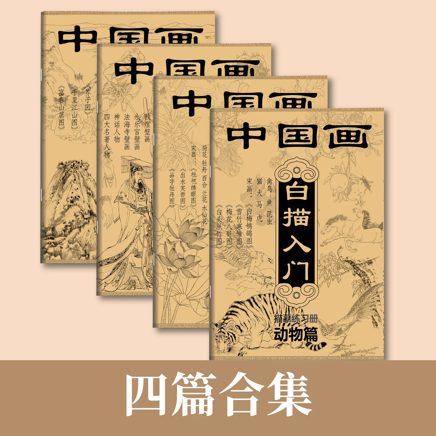 4pcs Introduction To Chinese Painting White Sketching Traditional Chinese Painting, Flowers, Figures, Flowers and Birds
4pcs Introduction To Chinese Painting White Sketching Traditional Chinese Painting, Flowers, Figures, Flowers and Birds