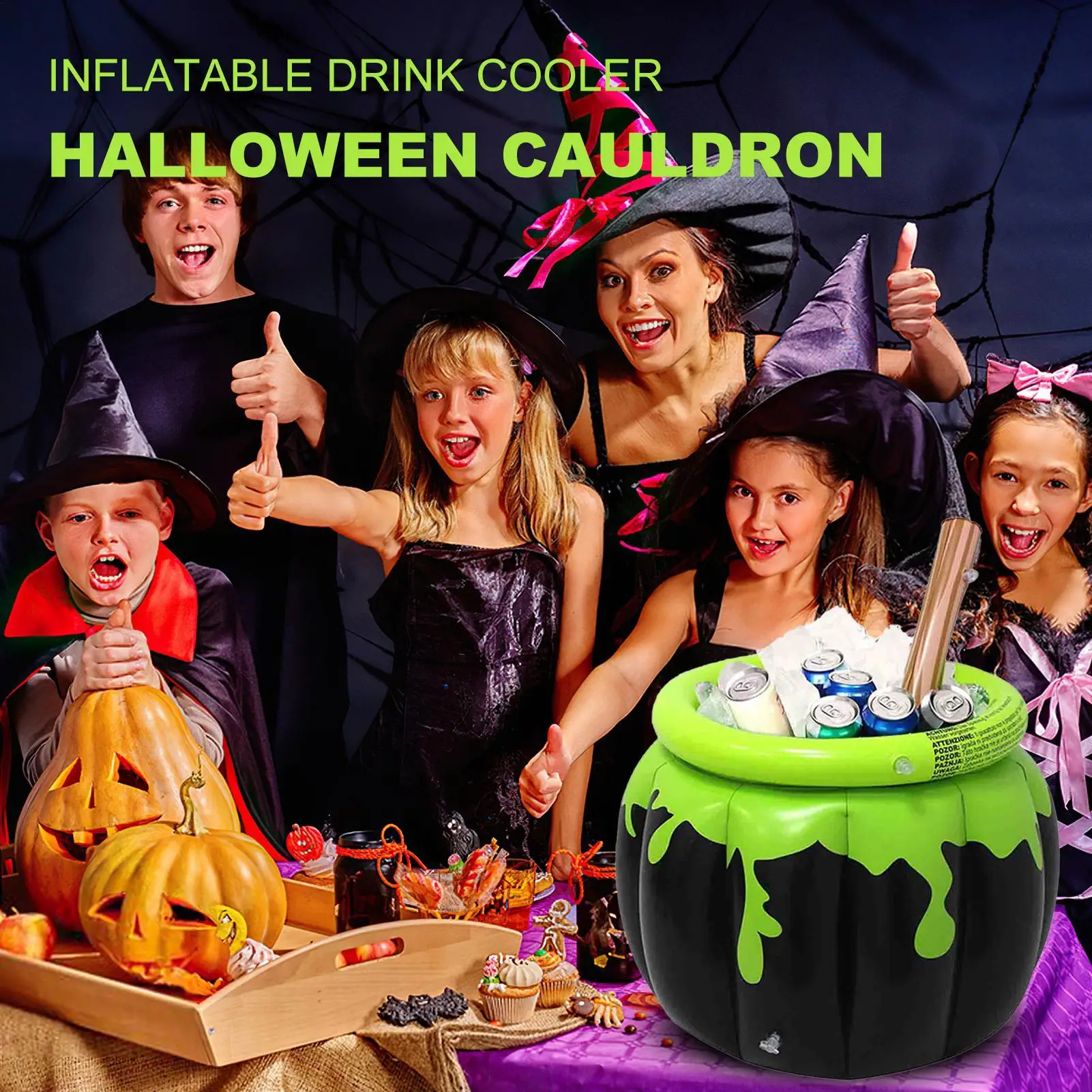 Надувной котел на Хэллоуин, надувной котел, держатели для напитков, держатель для напитков, реквизит для фото, украшение для двора
Надувной котел на Хэллоуин, надувной котел, держатели для напитков, держатель для напитков, реквизит для фото, украшение для двора