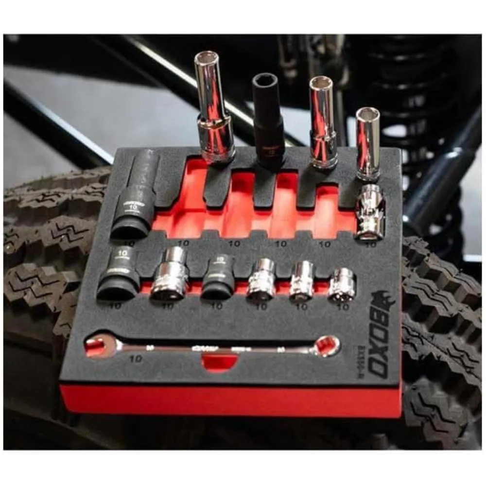10mm Socket and Wrench Rescue Kit - 13 Piece Set in Deep EVA Foam Tool Storage Solution - 1/4”, 3/8”
10mm Socket and Wrench Rescue Kit - 13 Piece Set in Deep EVA Foam Tool Storage Solution - 1/4”, 3/8”