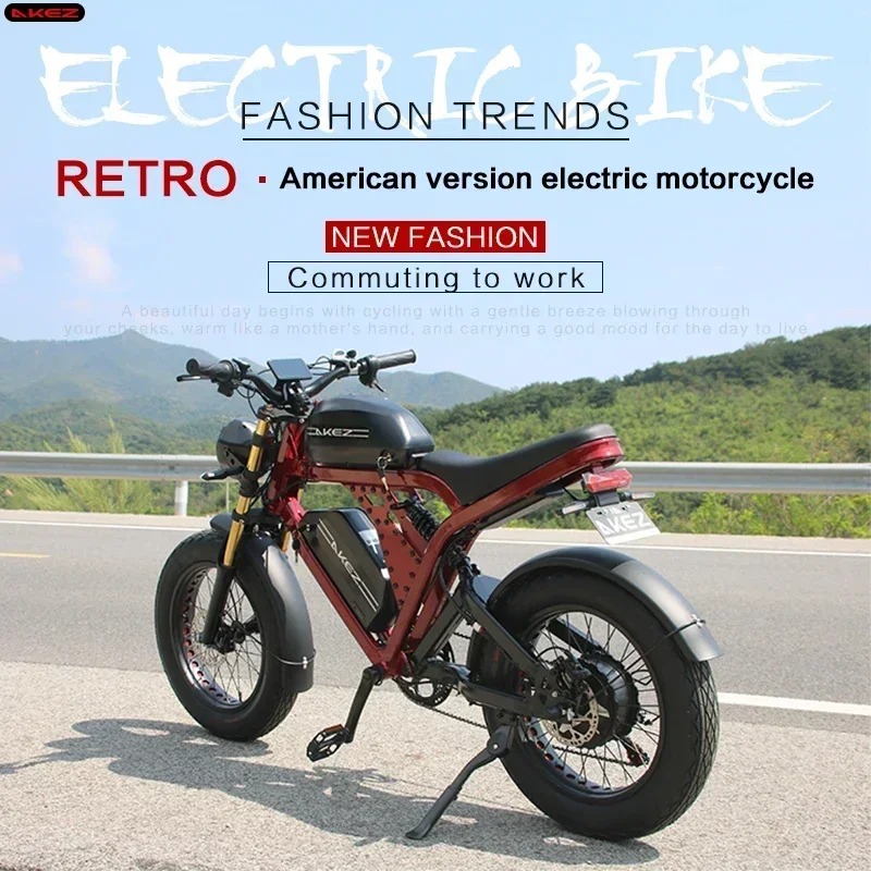 Urban Offroad Electric Bike 20 inches Tires Long Range With Electric Bike 48V52V1500W 55Ah Dual Battery Electric Motorcycle
Urban Offroad Electric Bike 20 inches Tires Long Range With Electric Bike 48V52V1500W 55Ah Dual Battery Electric Motorcycle