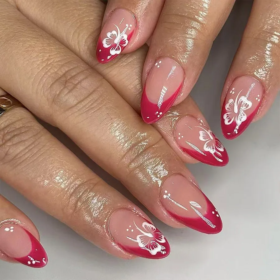 24pcs Medium Oval Press on Nails Blush French White Flowers False Nail for Women&Girl Removable Wearable Nail Daily Wear
24pcs Medium Oval Press on Nails Blush French White Flowers False Nail for Women&Girl Removable Wearable Nail Daily Wear