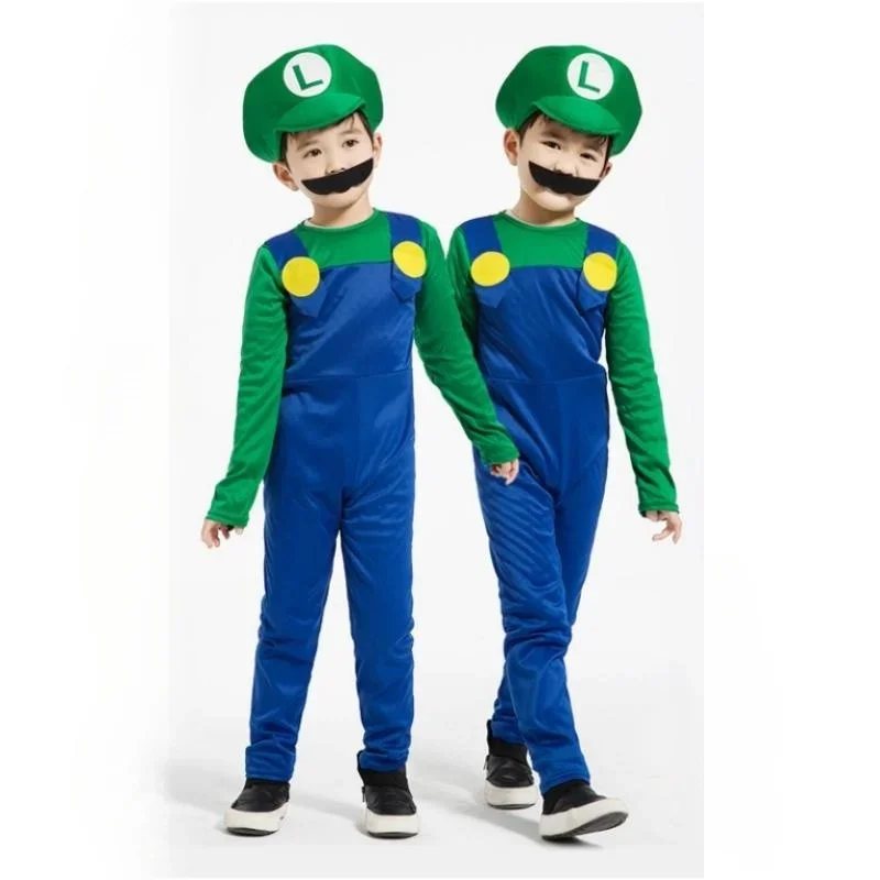 Anime super Brothers Children's Body suit Luigi Halloween cosplay costume Red Green birthday party Clothing Hat Set
Anime super Brothers Children's Body suit Luigi Halloween cosplay costume Red Green birthday party Clothing Hat Set