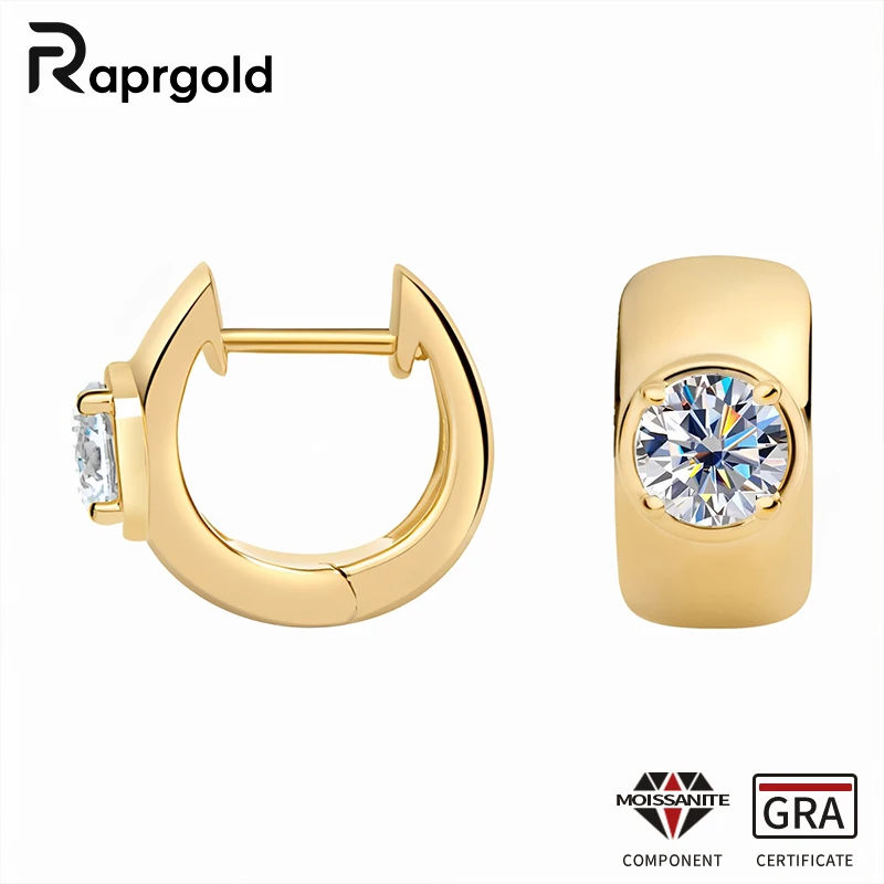 Серьги-кольца RAPRGOLD с круглым муассанитом 0.5 карата, элегантные, для женщин, из золота 14K, ювелирные изделия, подарок с сертификатом GRA
Серьги-кольца RAPRGOLD с круглым муассанитом 0.5 карата, элегантные, для женщин, из золота 14K, ювелирные изделия, подарок с сертификатом GRA
