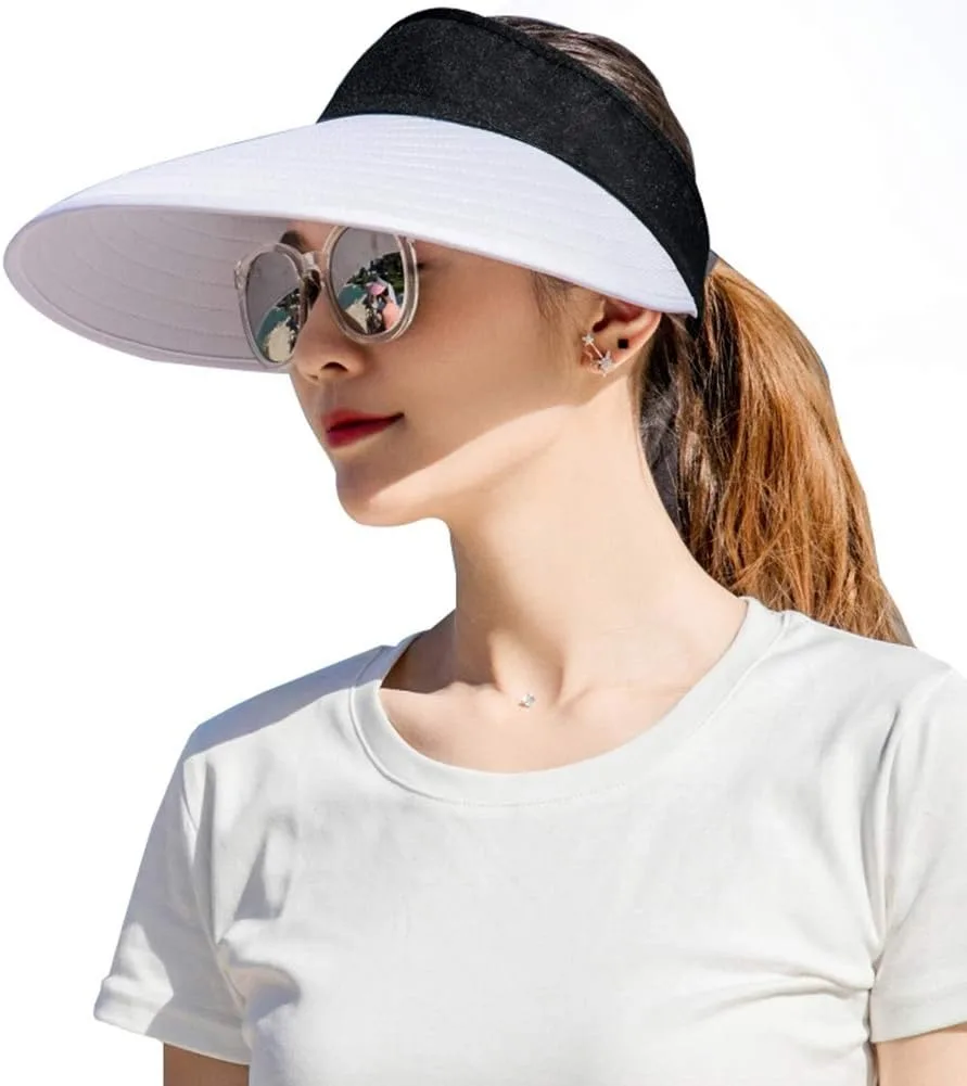 Sun Visor Hats Women Large Brim Summer UV Protection Beach Cap, Made of 100% soft pure cotton, no smell
Sun Visor Hats Women Large Brim Summer UV Protection Beach Cap, Made of 100% soft pure cotton, no smell