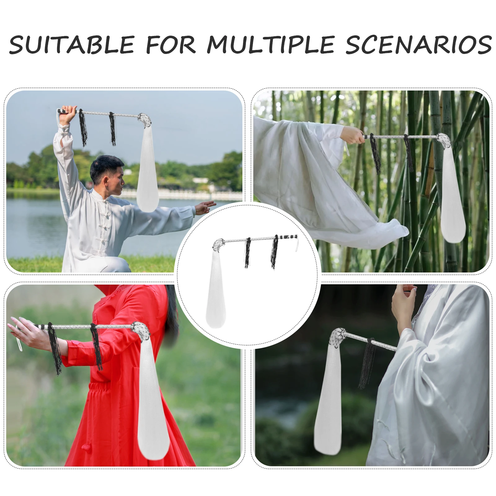 Tai Chi Lightweight Handheld Horsetail Whisk Ornament Horsetail Taoism Desk Ornament Martial Arts Decorative Craft 
Tai Chi Lightweight Handheld Horsetail Whisk Ornament Horsetail Taoism Desk Ornament Martial Arts Decorative Craft