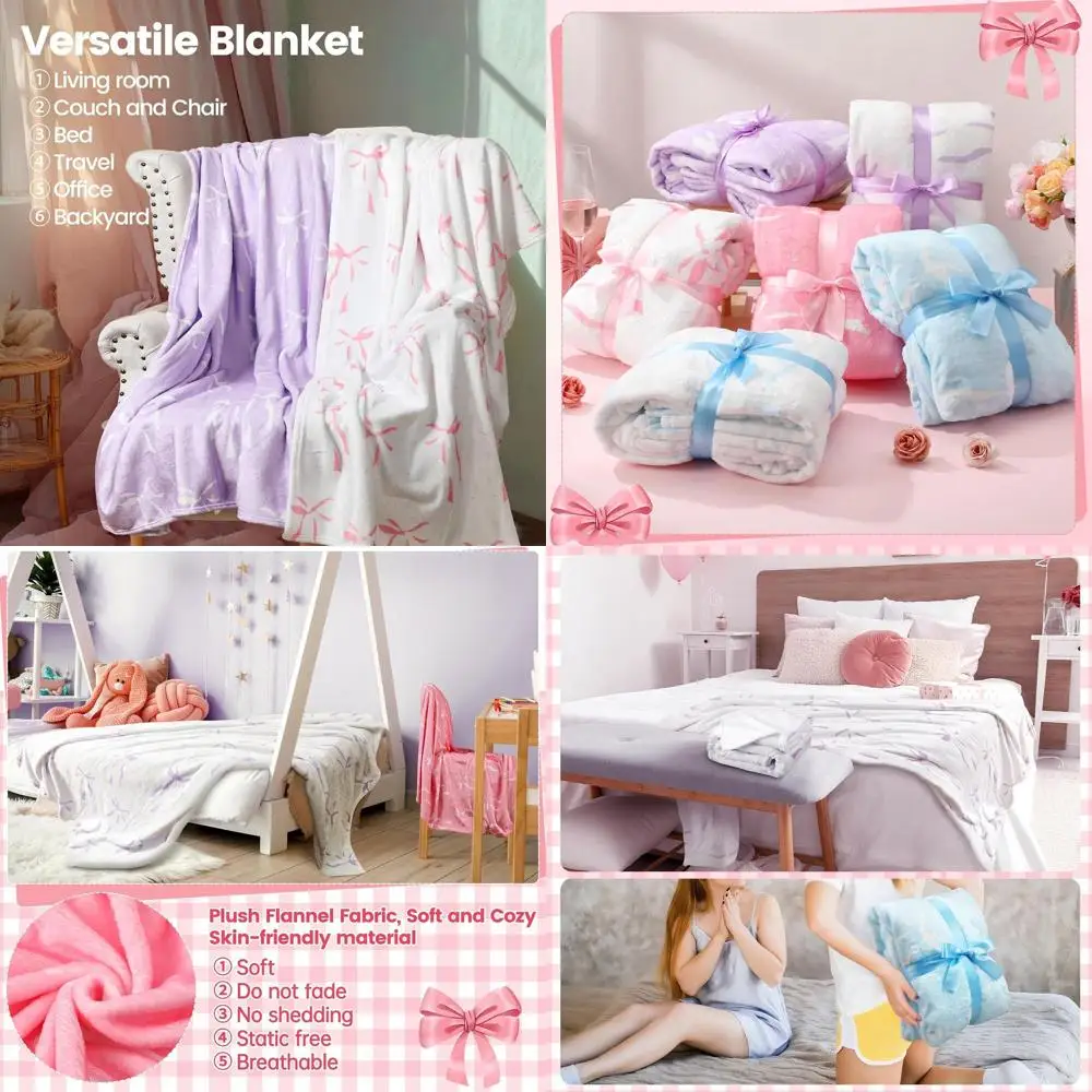 Фланелевое розовое одеяло, 40x60, пижама в стиле преппи, легкий, разноцветный бант, декор для комнаты и путешествий
Фланелевое розовое одеяло, 40x60, пижама в стиле преппи, легкий, разноцветный бант, декор для комнаты и путешествий