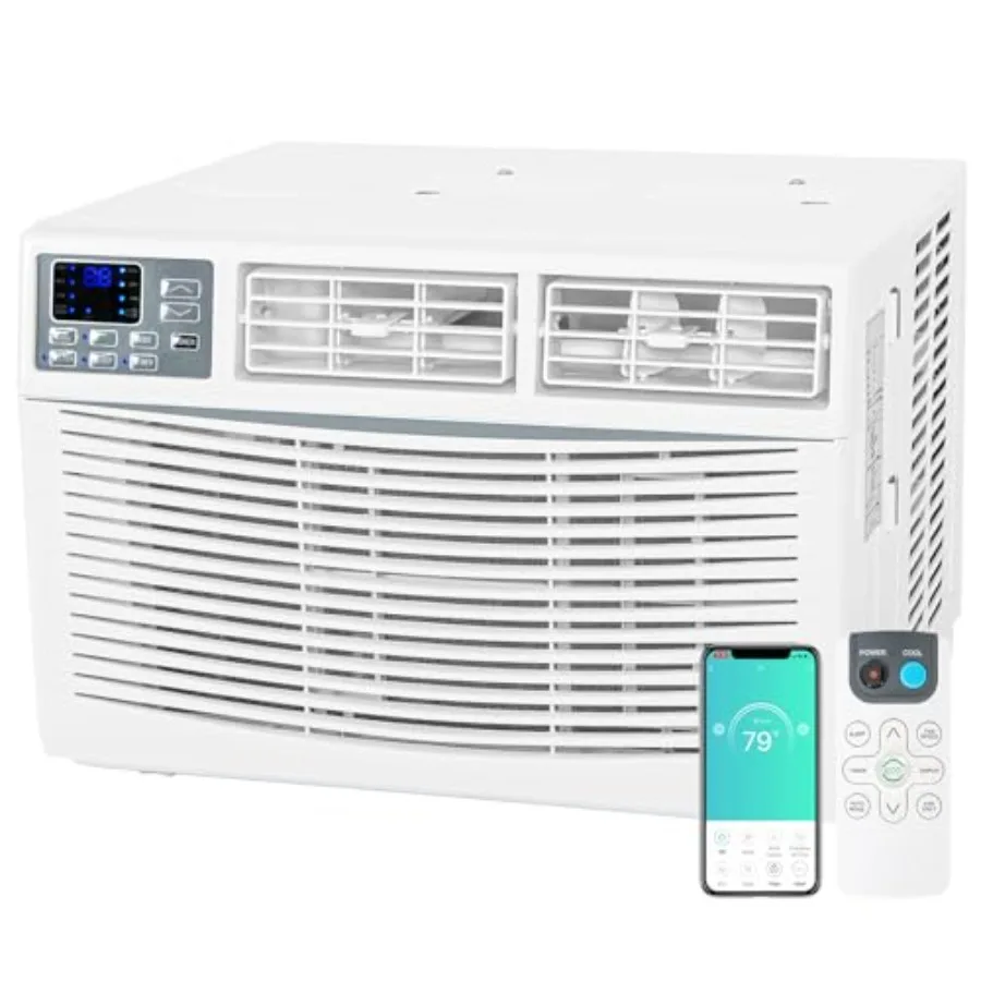 10000 BTU WiFi Window Air Conditioner Smart Window AC Unit with Remote Energy Saving Easy Install Kit Cools up to 450 Square Fe
10000 BTU WiFi Window Air Conditioner Smart Window AC Unit with Remote Energy Saving Easy Install Kit Cools up to 450 Square Fe