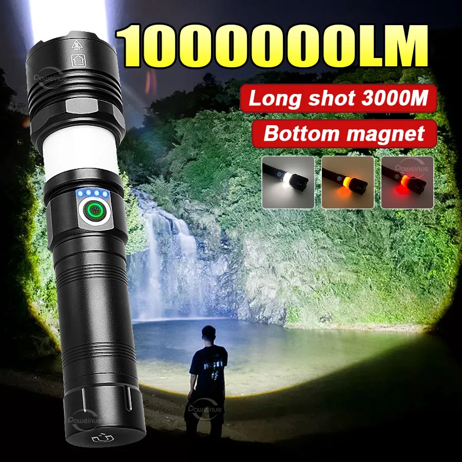 Most Powerful High Power Led Flashlight 1000000LM Fluorescent Long Range Torch Light Waterproofing Tactical Rechargeable Lamp
Most Powerful High Power Led Flashlight 1000000LM Fluorescent Long Range Torch Light Waterproofing Tactical Rechargeable Lamp