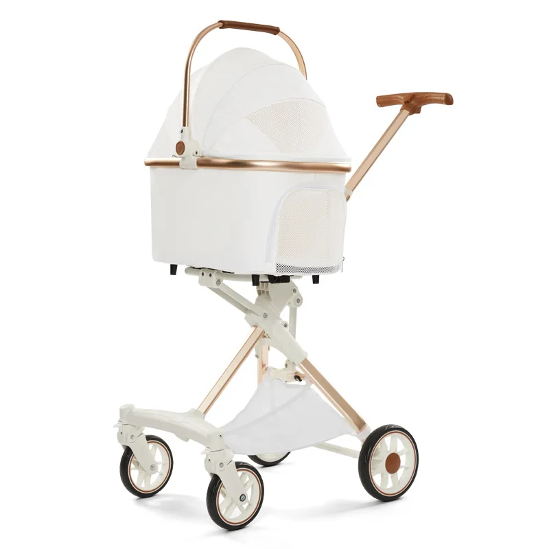 Lightweight white high-landscape furniture push dog cat cart one-click car collection pet
Lightweight white high-landscape furniture push dog cat cart one-click car collection pet