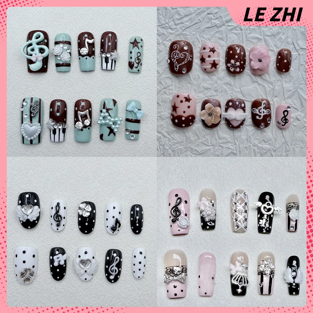Y2K Retro Dot Wings Bowknot Musical Notes Fake Nail 3D Love Diamond Flower Star Lace Stripe Crown Nail Art Hand Accessories
Y2K Retro Dot Wings Bowknot Musical Notes Fake Nail 3D Love Diamond Flower Star Lace Stripe Crown Nail Art Hand Accessories