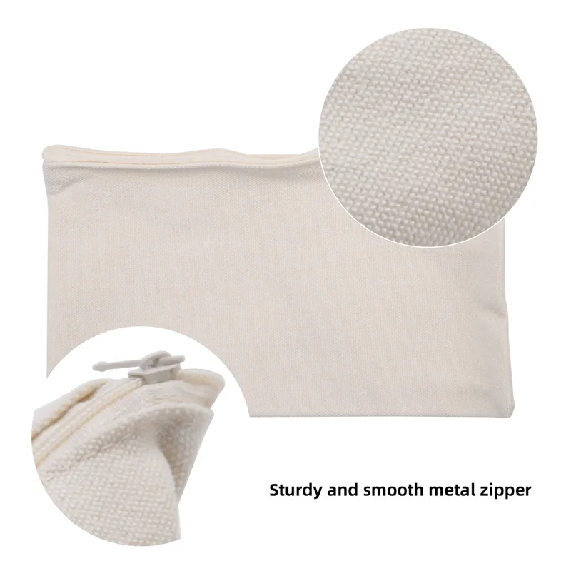 200 Pcs Canvas Pencil Pouch Zipper Makeup Bags Blank Craft DIY Bags Multipurpose Toiletry Stationary Storage Bags(Beige)
200 Pcs Canvas Pencil Pouch Zipper Makeup Bags Blank Craft DIY Bags Multipurpose Toiletry Stationary Storage Bags(Beige)