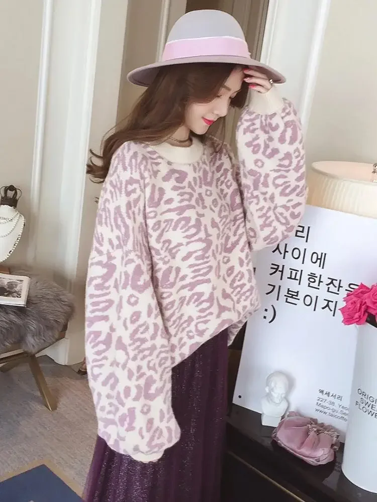 2022 OversizeAutumn Winter Thick Warm Pullovers Top Soft Female Jumper Knitwear Outfits Pull Leopard Women O Neck Sweater
2022 OversizeAutumn Winter Thick Warm Pullovers Top Soft Female Jumper Knitwear Outfits Pull Leopard Women O Neck Sweater