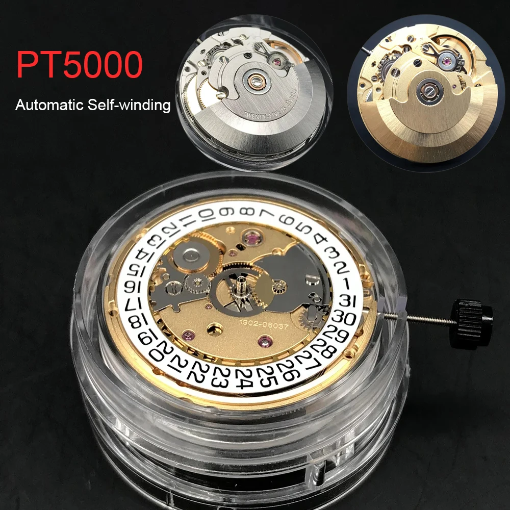Original PT5000 Automatic Mechanical Movement Gold/Silver Version Top Clone 2824-2 High Accuracy Watch Movement Replacement Part
Original PT5000 Automatic Mechanical Movement Gold/Silver Version Top Clone 2824-2 High Accuracy Watch Movement Replacement Part