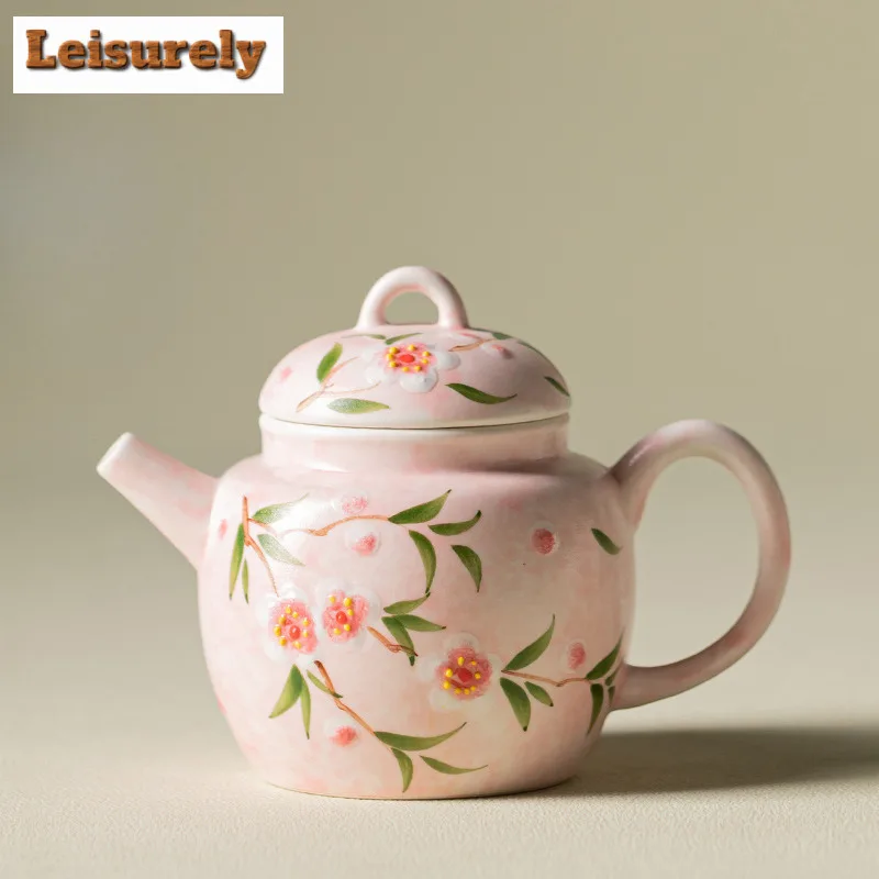 90ml Hand-painted Peach Blossom Teapot Antique Tea Infuser Pot Tea Making Kettle with Strainer Tea Ceremony Supplies Ornaments
90ml Hand-painted Peach Blossom Teapot Antique Tea Infuser Pot Tea Making Kettle with Strainer Tea Ceremony Supplies Ornaments