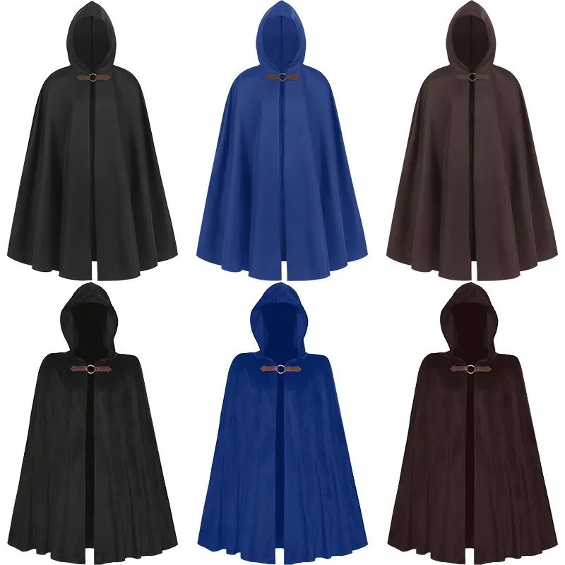 Medieval Retro Hooded Cloak Wizard Pirate Warrior Long Robe Halloween Performance Costume Polyester Fiber 100%
Medieval Retro Hooded Cloak Wizard Pirate Warrior Long Robe Halloween Performance Costume Polyester Fiber 100%