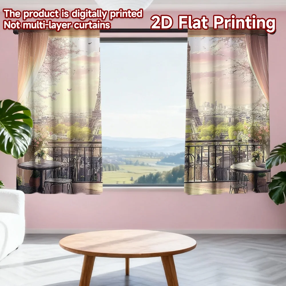 2D flat printing 2pcs Curtains Eiffel Tower Balcony View Digital Printed Polyester Drapes Family Party Decoration Perfect for
2D flat printing 2pcs Curtains Eiffel Tower Balcony View Digital Printed Polyester Drapes Family Party Decoration Perfect for