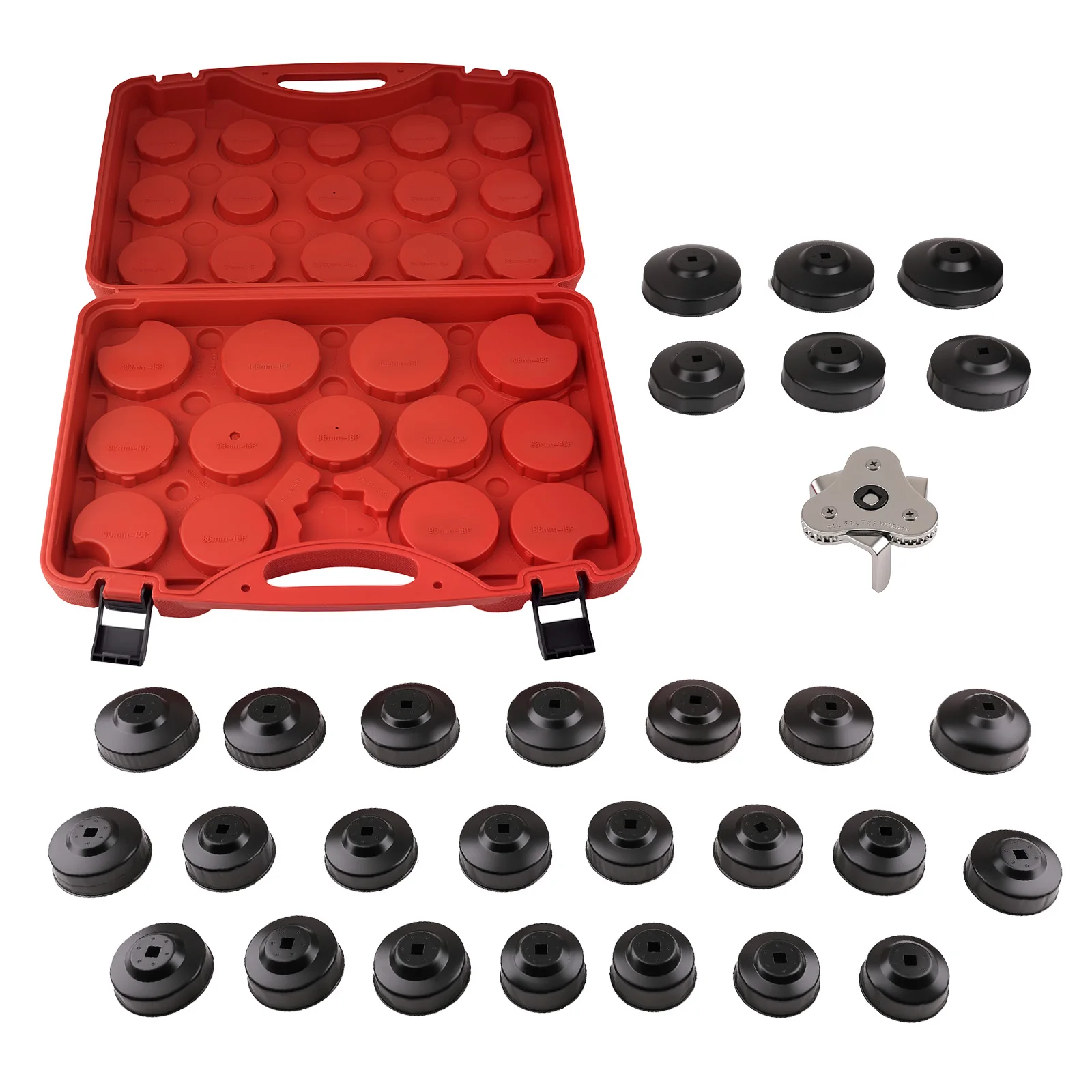 30 Piece Oil Filter Socket Set for Automotive Car Service Tool Kit w/ Case
30 Piece Oil Filter Socket Set for Automotive Car Service Tool Kit w/ Case