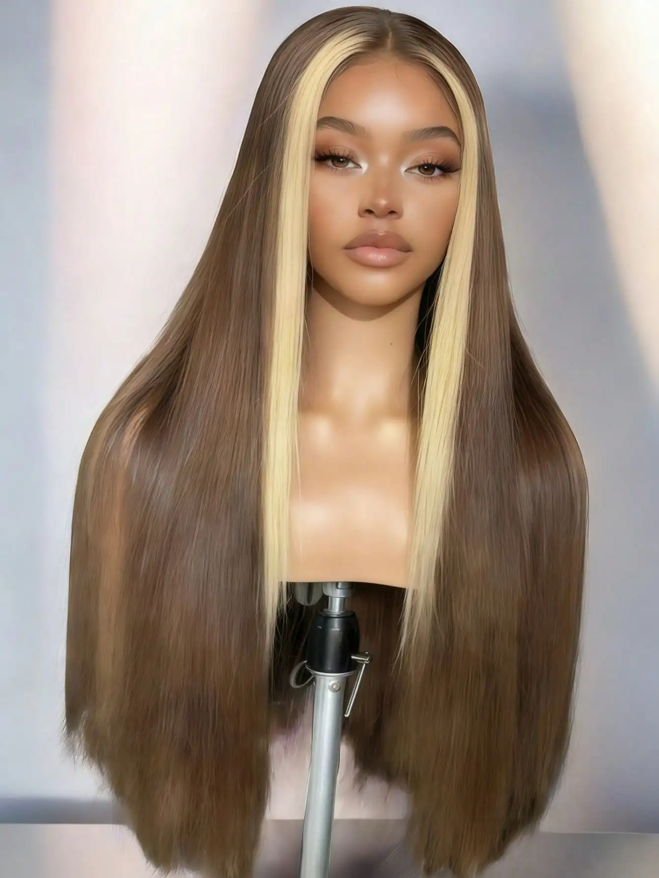 200% Density Honey Blonde Human Hair Wig 13x4 HD Highlight Straight Lace Front Wigs Human Hair Pre Plucked Glueless Human Hair Wig 4/27 Brown Colored Lace Front Wig With Baby Hair For Women Brazilian Virgin For Cosplay Party
200% Density Honey Blonde Human Hair Wig 13x4 HD Highlight Straight Lace Front Wigs Human Hair Pre Plucked Glueless Human Hair Wig 4/27 Brown Colored Lace Front Wig With Baby Hair For Women Brazilian Virgin For Cosplay Party