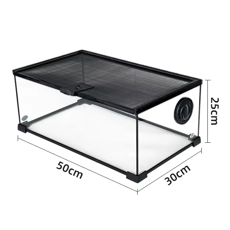 50cm Glass Reptile Cage with Easy Access for Geckos Bearded Dragons Moss Eco Landscaping Durable Living Room
50cm Glass Reptile Cage with Easy Access for Geckos Bearded Dragons Moss Eco Landscaping Durable Living Room
