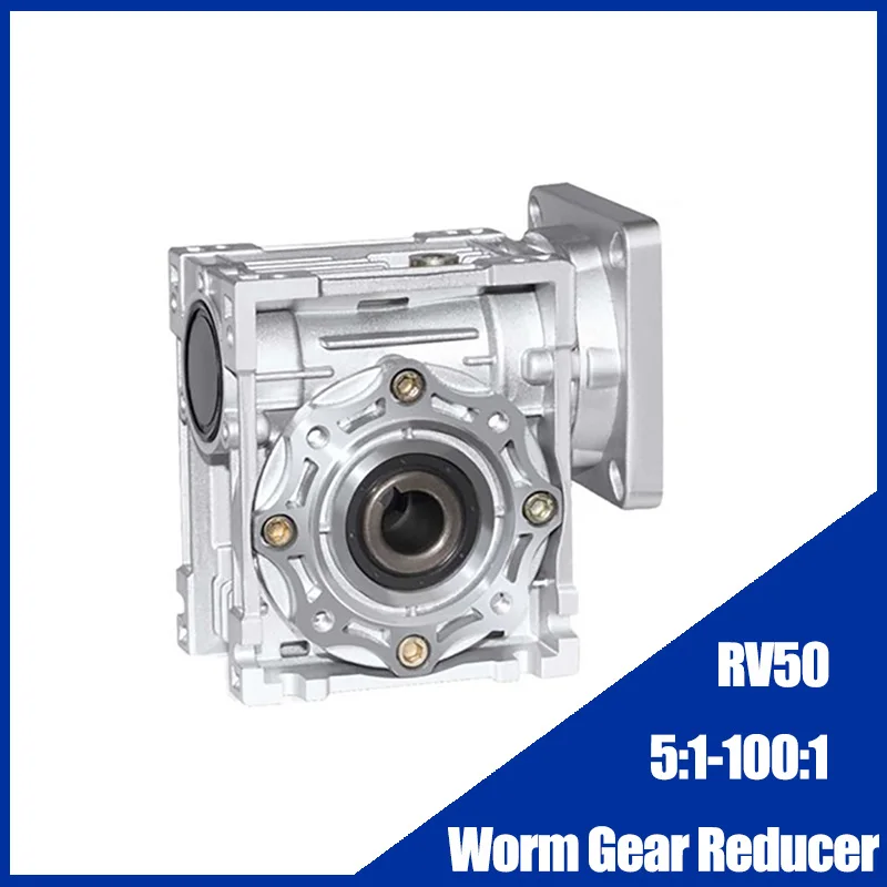 5: 1-100:1 RV50 Worm Gear Reducer Square Flange NMRV050 Reducer 90 Degree Gearbox Input Hole 19mm For Nema 42 Motor
5: 1-100:1 RV50 Worm Gear Reducer Square Flange NMRV050 Reducer 90 Degree Gearbox Input Hole 19mm For Nema 42 Motor
