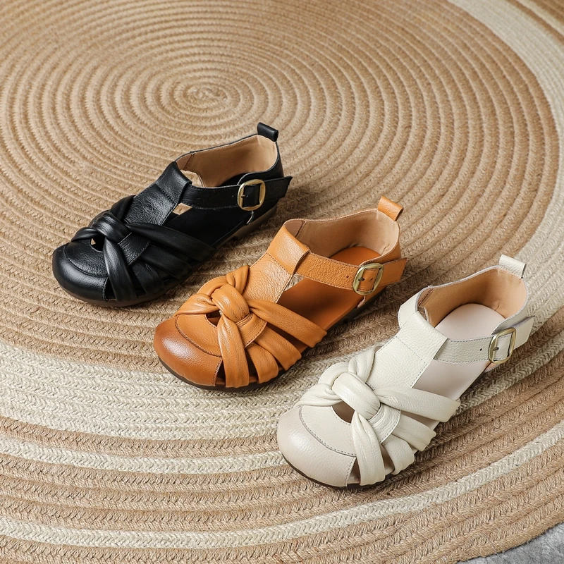 AIYUQI 2026 New Women's Sandals Genuine Leather Woven Fashionable HollowOut Sandals Plus Size ClosedToe Fashionable girl Shoes
AIYUQI 2026 New Women's Sandals Genuine Leather Woven Fashionable HollowOut Sandals Plus Size ClosedToe Fashionable girl Shoes