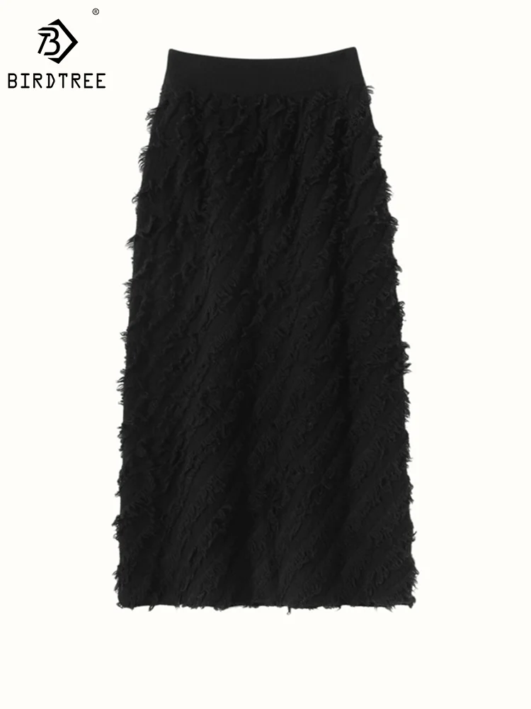 Birdtree 65% Wool 35% Cashmere Elegant Half Skirt Women's High Waist Stripe Knitted Versatile Skirt Autumn Winter New B3N666QM
Birdtree 65% Wool 35% Cashmere Elegant Half Skirt Women's High Waist Stripe Knitted Versatile Skirt Autumn Winter New B3N666QM