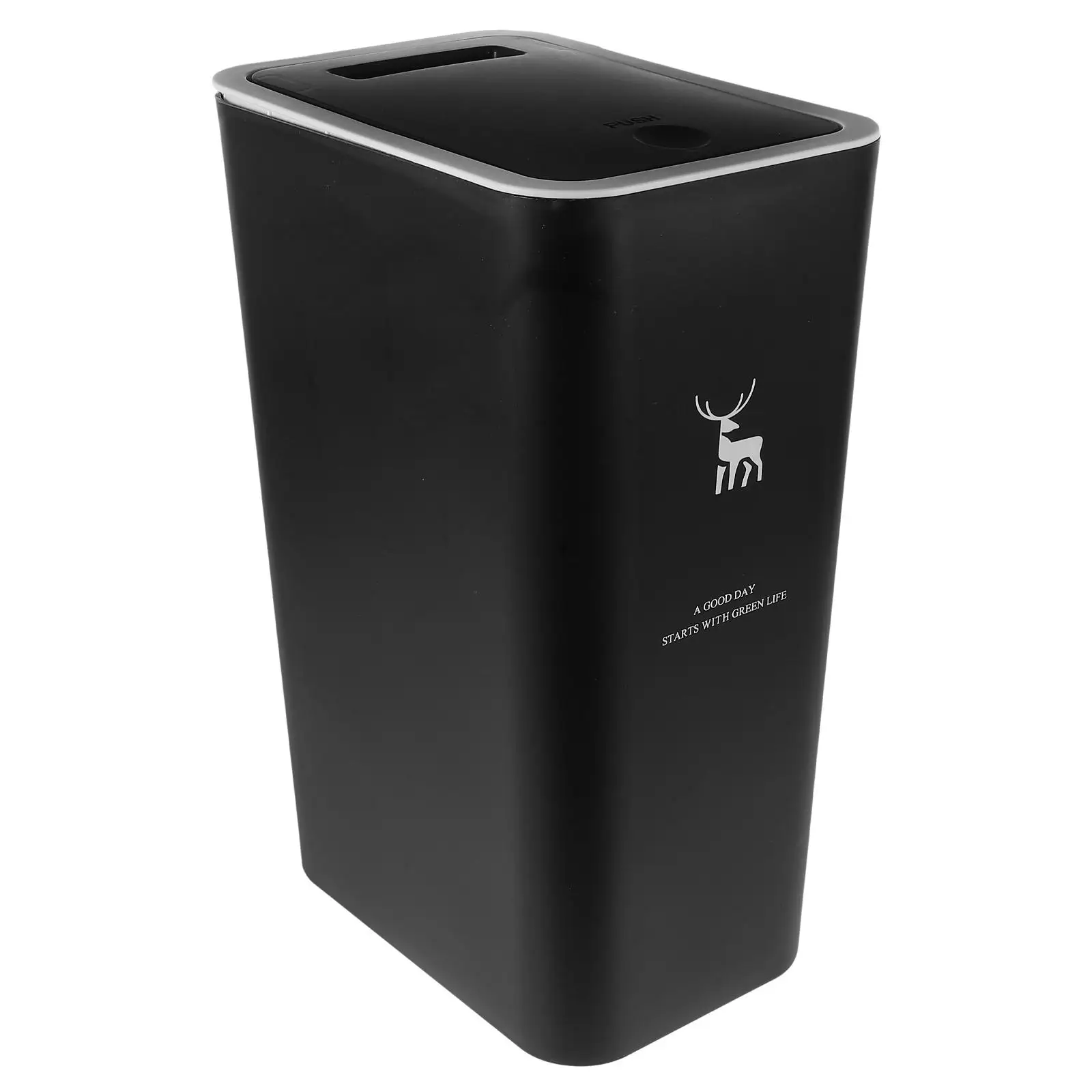 Press Top Trash Can 10L White Deer 22x15.5x33 Slim Kitchen Bathroom Lid Garbage Bucket Odor Proof Reusable Home Office Storage
Press Top Trash Can 10L White Deer 22x15.5x33 Slim Kitchen Bathroom Lid Garbage Bucket Odor Proof Reusable Home Office Storage