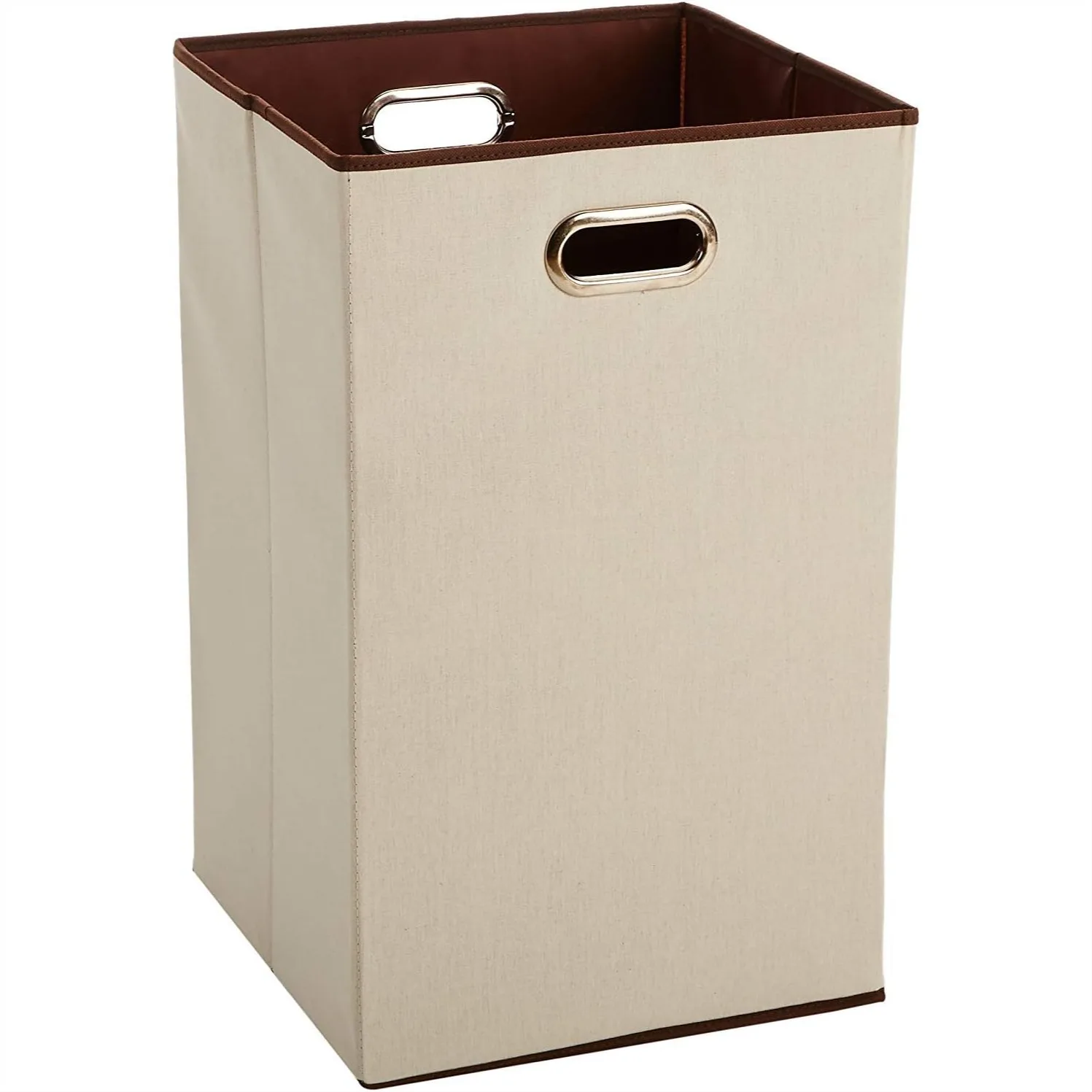 Foldable Laundry Basket Hamper, 50% Canvas, Beige/Brown, Spot Clean
Foldable Laundry Basket Hamper, 50% Canvas, Beige/Brown, Spot Clean