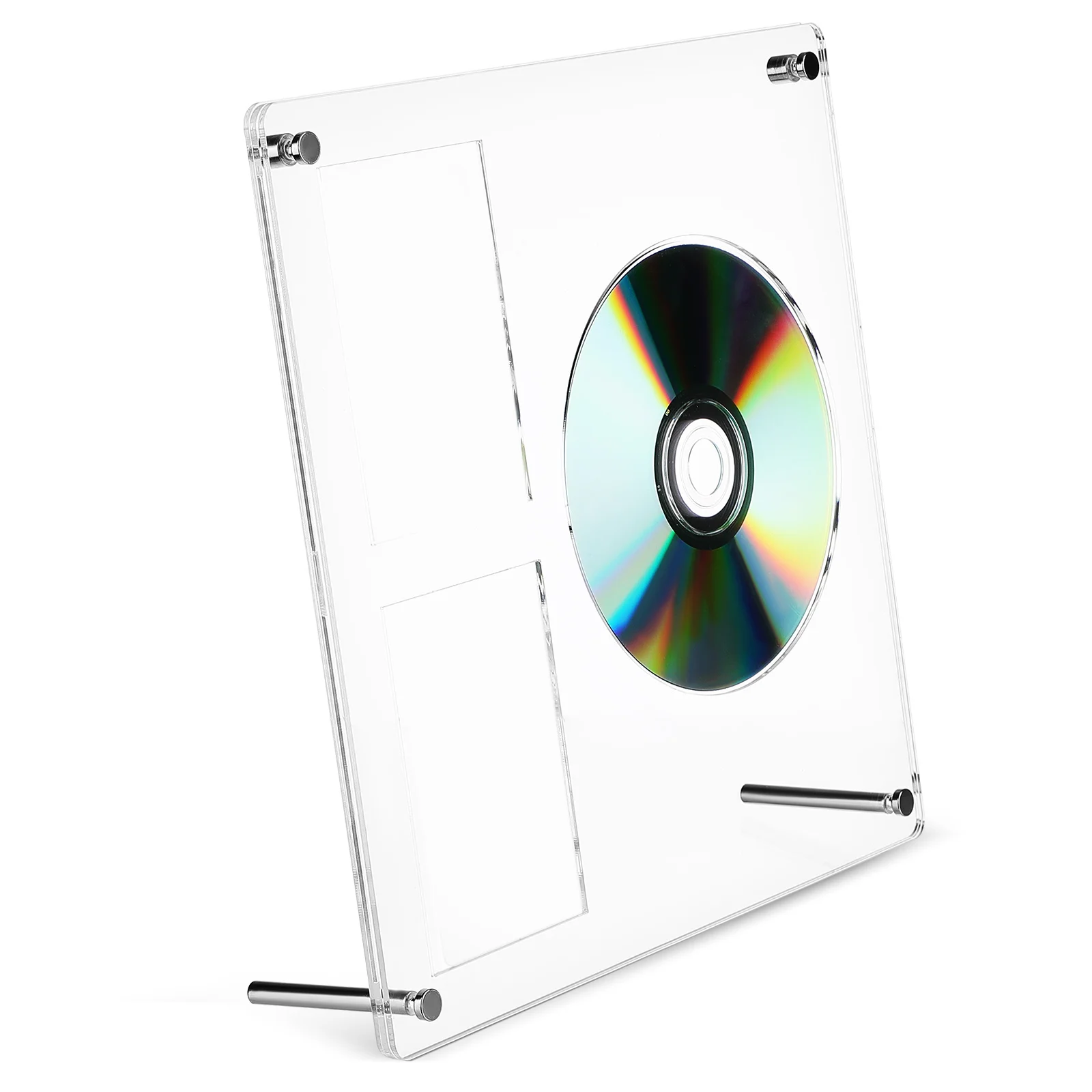 Clear Acrylic Cd Frame Display Stand for Cds Kpop Photo Cards Compact Tabletop Holder Multifunctional Sturdy Display Rack