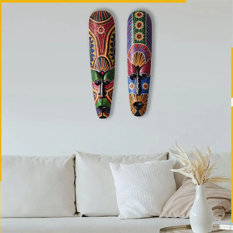 A92P 2X Wooden Mask Wall Hanging Solid Wood Carving Painted Facebook Wall Decor African Totem Mask Crafts B
A92P 2X Wooden Mask Wall Hanging Solid Wood Carving Painted Facebook Wall Decor African Totem Mask Crafts B