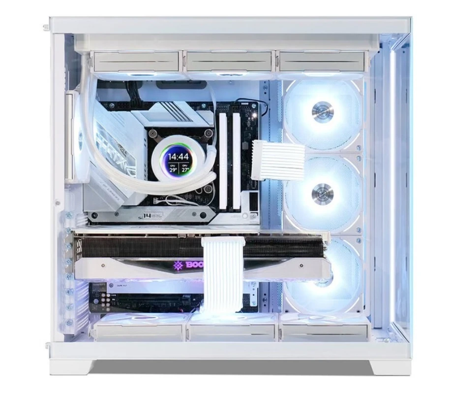 EVO full view version, sea view room chassis, white full-side transparent computer chassis
EVO full view version, sea view room chassis, white full-side transparent computer chassis