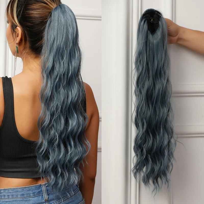 Накладной хвост-пучок для женщин, на заколке-крабе, длинный, кудрявый, с эффектом водной волны, пушистый, натуральный, высокий хвост
Накладной хвост-пучок для женщин, на заколке-крабе, длинный, кудрявый, с эффектом водной волны, пушистый, натуральный, высокий хвост