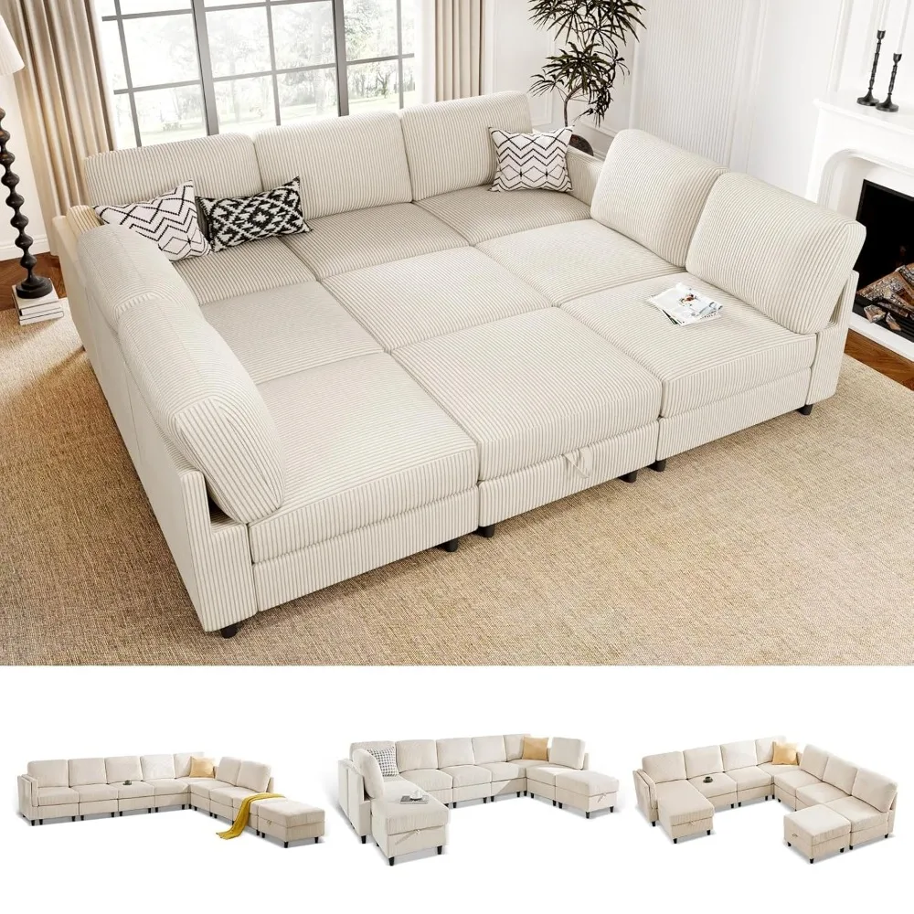 Modular Sectional Sofa Bed - Sofabed with Storage Ottoman, Convertible L/U-Shaped Sleeper Couch for Living Room, Customized
Modular Sectional Sofa Bed - Sofabed with Storage Ottoman, Convertible L/U-Shaped Sleeper Couch for Living Room, Customized
