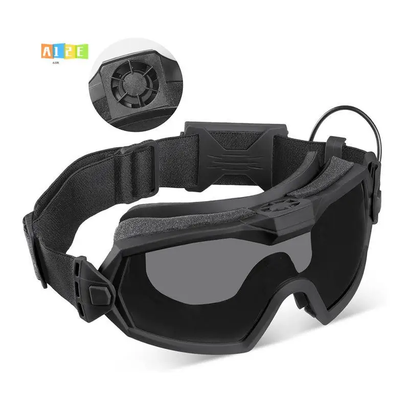 A12E-Anti Fog Goggle With Fan And Interchangeable Lens, Safety Goggles & Glasses For Cycling Paintball Hunting Motorcycle
A12E-Anti Fog Goggle With Fan And Interchangeable Lens, Safety Goggles & Glasses For Cycling Paintball Hunting Motorcycle