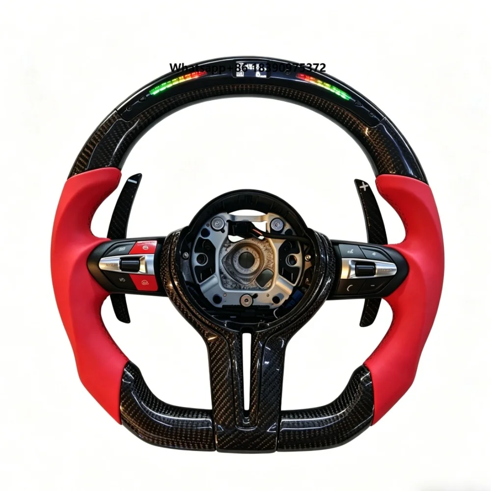 Carbon Fiber LED Steering Wheel for F30 F31 F34 F35 F80 F82 E90 E93 M5 M3 3 Series - Red Perforated Leather M Sport Style
Carbon Fiber LED Steering Wheel for F30 F31 F34 F35 F80 F82 E90 E93 M5 M3 3 Series - Red Perforated Leather M Sport Style