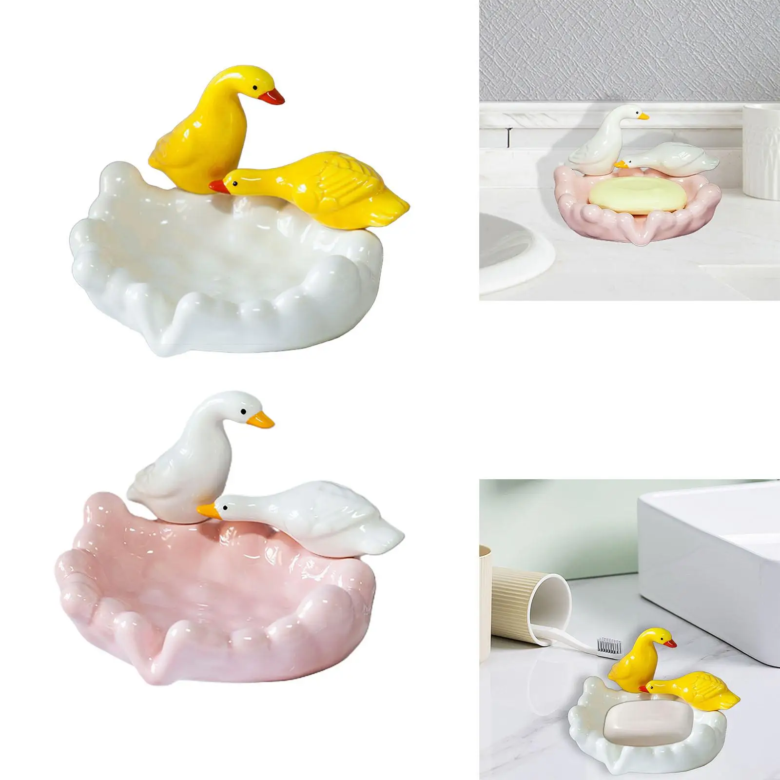 Soap Dish Easy Cleaning Soap Container Portable Cartoon Ceramic Soap Holder for Kitchen Countertop Shower Bathtub Decorative
Soap Dish Easy Cleaning Soap Container Portable Cartoon Ceramic Soap Holder for Kitchen Countertop Shower Bathtub Decorative