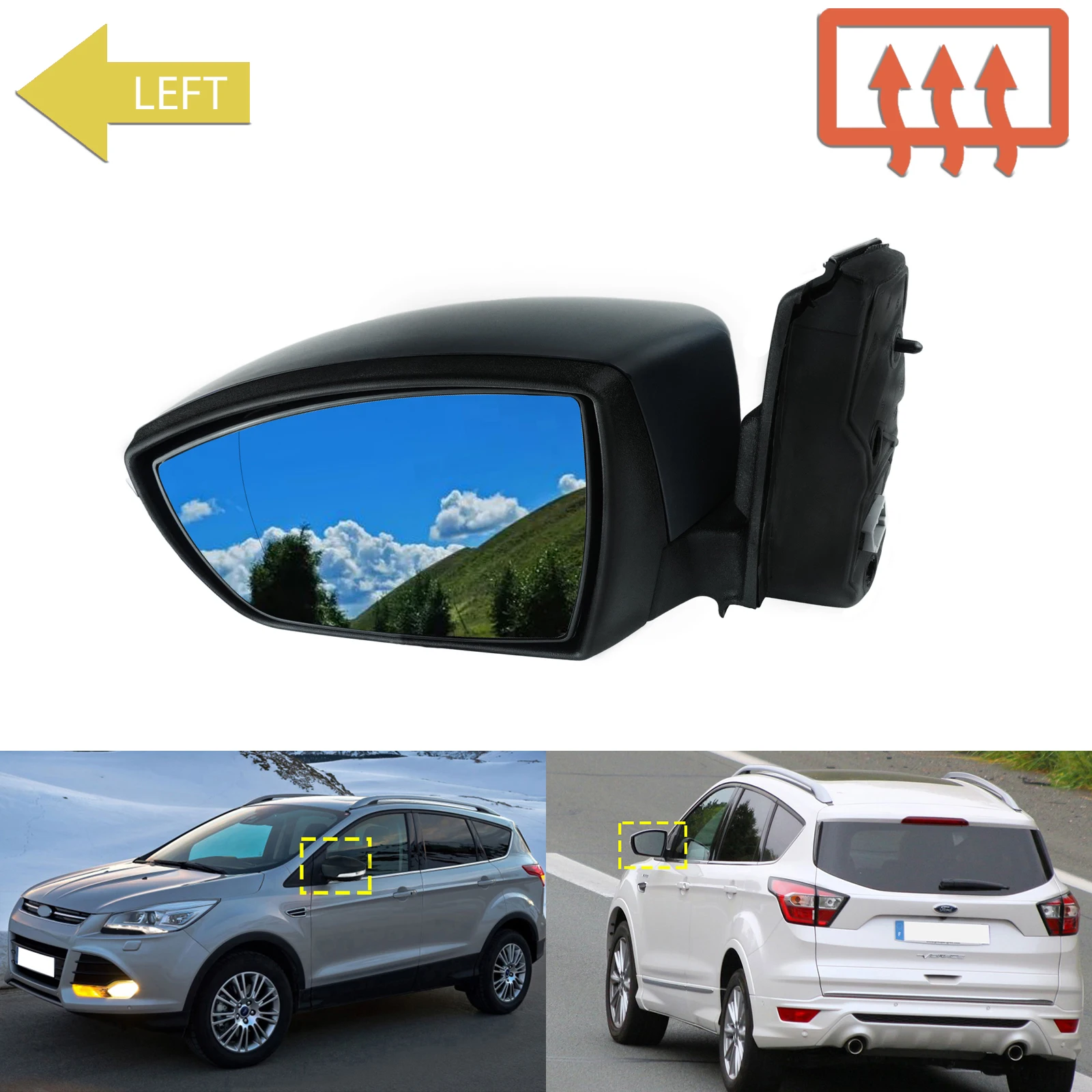 Left Near Side Electric Wing Door Mirror Heated Primed For 12-20 Ford Kuga MK II
Left Near Side Electric Wing Door Mirror Heated Primed For 12-20 Ford Kuga MK II
