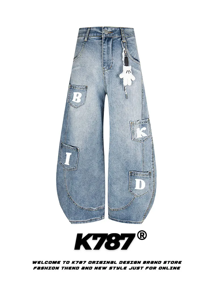 K787 American Retro High Street Embroidered Jeans Men's Cartoon Pendant Loose High Waist Casual Straight Leg Pants
K787 American Retro High Street Embroidered Jeans Men's Cartoon Pendant Loose High Waist Casual Straight Leg Pants