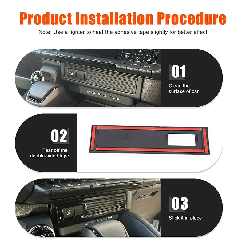 For Toyota Land Cruiser Prado 250 LC250 2024+ ABS Black Car Cigarette Lighter Panel Sticker Car Interior Accessories 1Pcs
For Toyota Land Cruiser Prado 250 LC250 2024+ ABS Black Car Cigarette Lighter Panel Sticker Car Interior Accessories 1Pcs