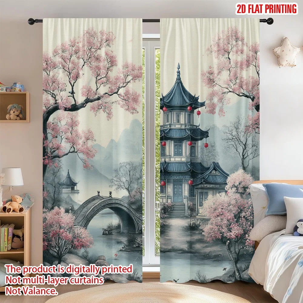 2D flat printing 2pcs Curtain Curtains Spring Cherry Blossom Scenery(1) Digital Printed Polyester Drapes Holiday Decorations for
2D flat printing 2pcs Curtain Curtains Spring Cherry Blossom Scenery(1) Digital Printed Polyester Drapes Holiday Decorations for